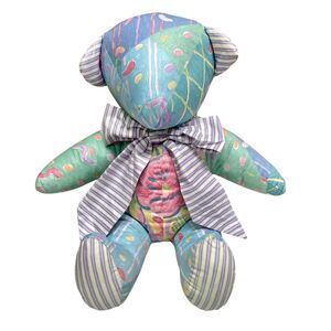 Vintage Bear Plush 20" Patchwork Sweetpea Ca Made In USA Baby Unisex nostalgia